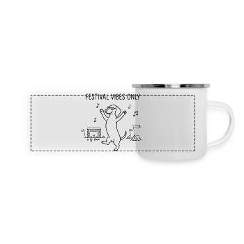 Festival Vibes Dachshund Dog Party Celebrations Camping - Panoramic Camper Mug - white - Front
