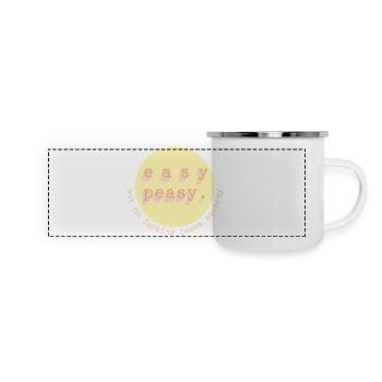Easy Peasy Zitronen Kreis - Panorama Emaille-Tasse - Weiß - Vorne