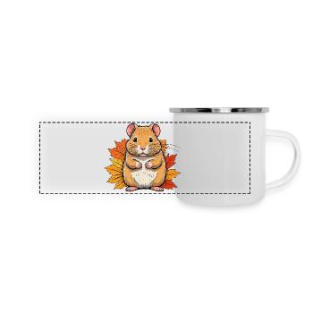 Halloween hamster / Autumn mouse - Panoramic Camper Mug - white - Front