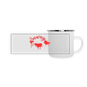 SAUVAGE - Mug panoramique émaillé - blanc - Devant