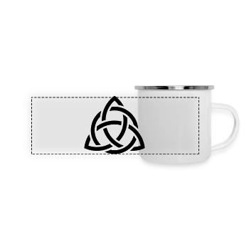Celtic Knot - Panorama Emaille-Tasse - Weiß - Vorne