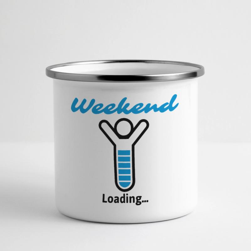 Week-end Loading ... Mug panoramique émaillé