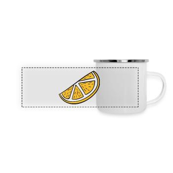 orange slice - Panoramic Camper Mug - white - Front