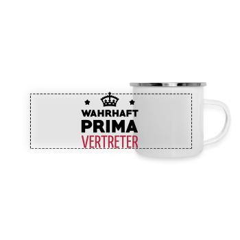 commercial / vente / vendeur / vendeuse - Mug panoramique émaillé - blanc - Devant