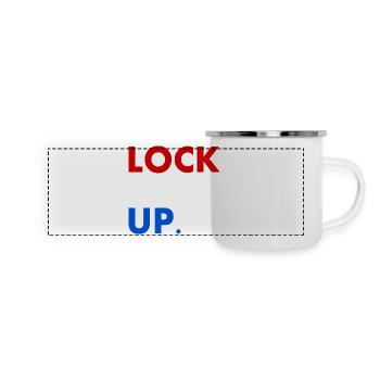 Lock him up - Mug panoramique émaillé - blanc - Devant