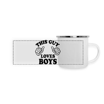 This guy loves boys - Panoramic Camper Mug - white - Front