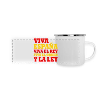 viva españa viva el rey viva el orden y la ley - Panoramic Camper Mug - white - Front