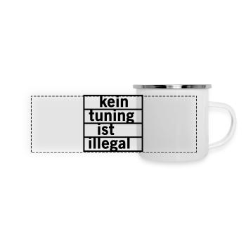 Kein Tuning ist illegal - Panorama Emaille-Tasse - Weiß - Vorne