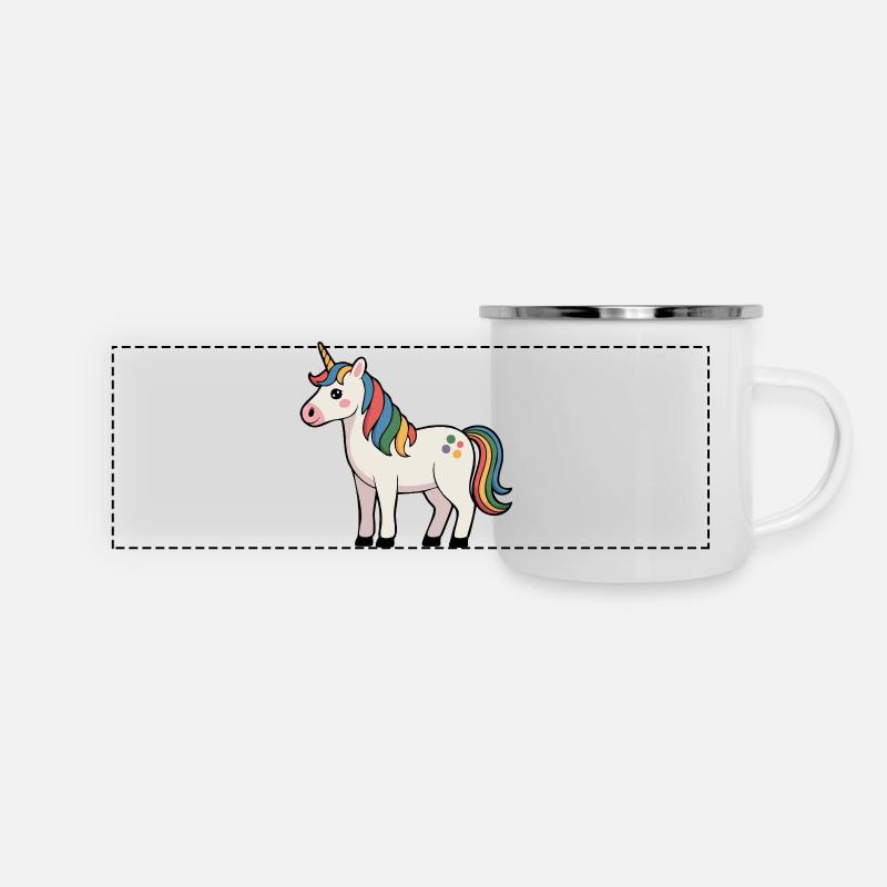 Unicorn - Panoramic Camper Mug - white