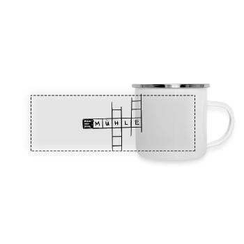 Wasserbeförderung - Mühle - Panorama Emaille-Tasse - Weiß - Vorne