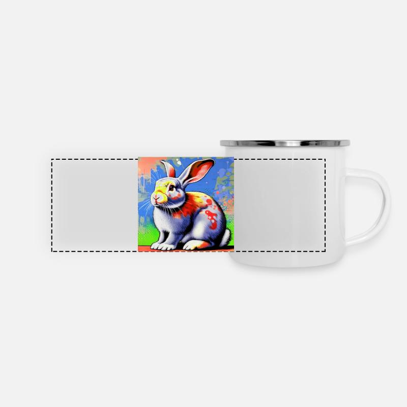 rabbit - Panoramic Camper Mug - white