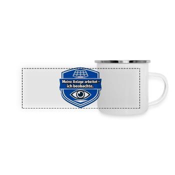 Solarenergie, Erneuerbare Energie - Panorama Emaille-Tasse - Weiß - Vorne