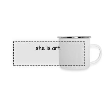 She is art - Panoramic Camper Mug - white - Front