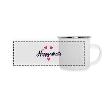 RETIREMENT. RETIREMENT. RETIRED. HAPPY RETIREMENT - Panoramic Camper Mug - white - Front
