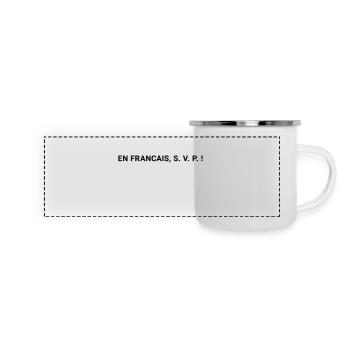 in english - Mug panoramique émaillé - blanc - Devant