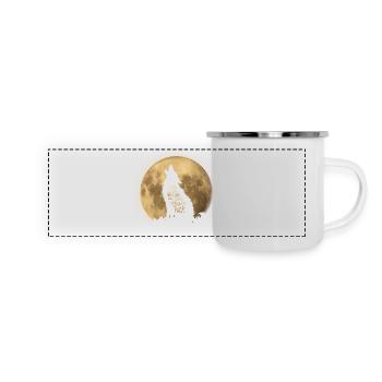 Throw me to the Wolves - Panorama Emaille-Tasse - Weiß - Vorne