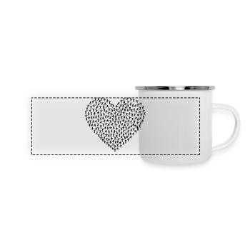 athlètes du cœur de fitness - Mug panoramique émaillé - blanc - Devant