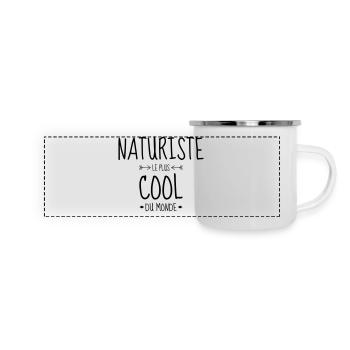 Naturismus / FKK / Nudismus / Naturist - Panorama Emaille-Tasse - Weiß - Vorne