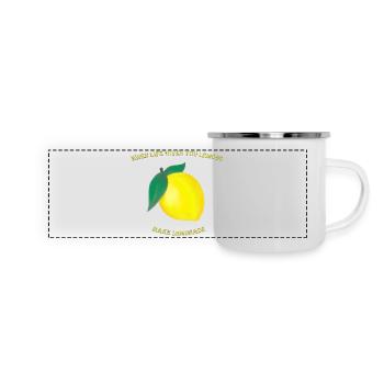 Lorsque la vie vous donne des citrons, faites de la limonade - Mug panoramique émaillé - blanc - Devant