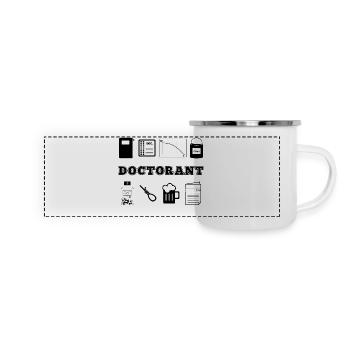 Definition Doctorant - Mug panoramique émaillé - blanc - Devant