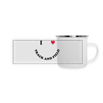 Leichtathletik - Panorama Emaille-Tasse - Weiß - Vorne