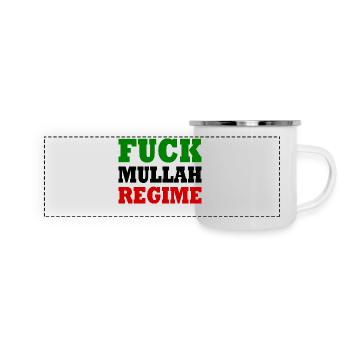 Fuck mullah regime iran - Panoramic Camper Mug - white - Front