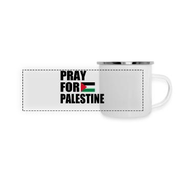 Pray for palestine - Panoramic Camper Mug - white - Front