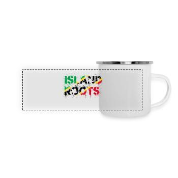 Racines de St Kitts - Mug panoramique émaillé - blanc - Devant