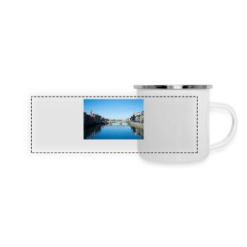 Ponts de Florence Italie V - Mug panoramique émaillé - blanc - Devant