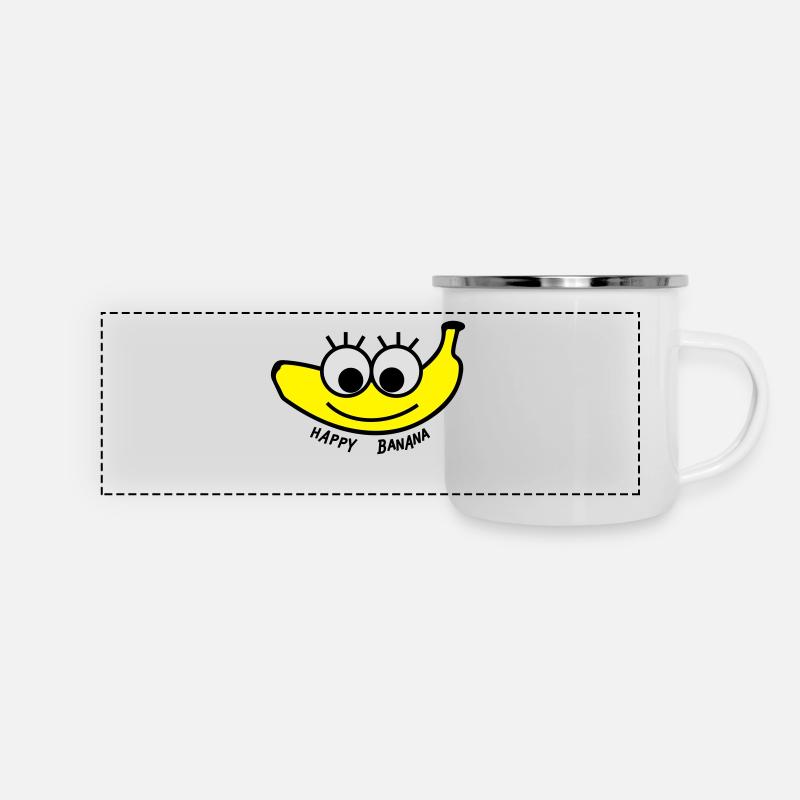 happy banana - Panoramic Camper Mug - white
