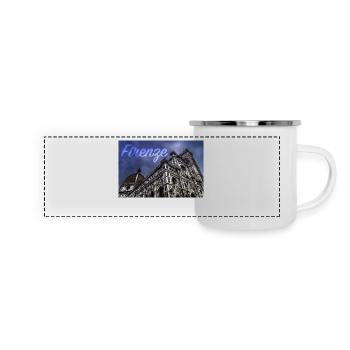 Cathédrale de Florence Italie Toscane - Mug panoramique émaillé - blanc - Devant