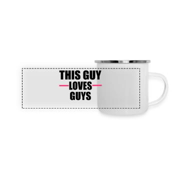 fierté gai - Mug panoramique émaillé - blanc - Devant