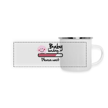 Baby loading - please wait - Mug panoramique émaillé - blanc - Devant