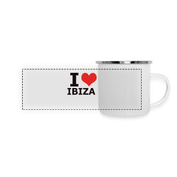 IBIZA I AMOUR IBIZA - Mug panoramique émaillé - blanc - Devant