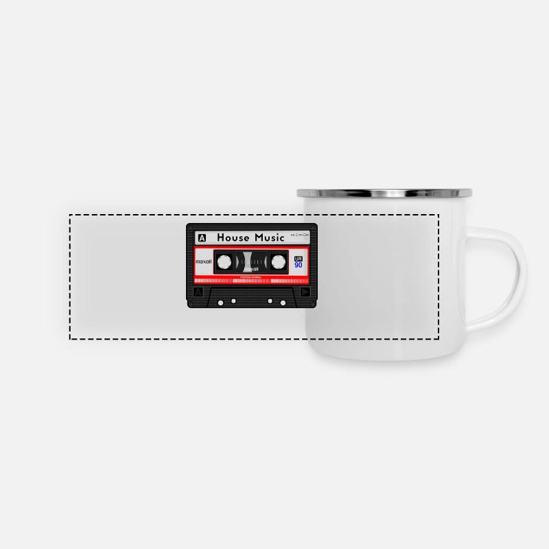 MAISON DE MUSIQUE CASSETTE - Mug panoramique émaillé - blanc