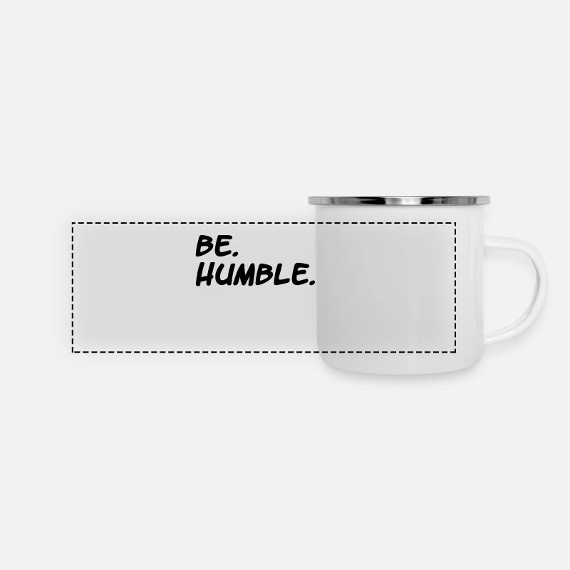 être humble / kendrick lamar / hiphop / cadeau - Mug panoramique émaillé - blanc