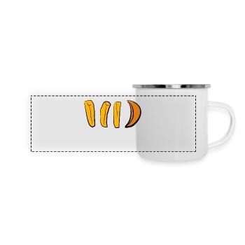 Anders, Different, Aussenseiter, Pommes, Geschenk, - Panorama Emaille-Tasse - Weiß - Vorne
