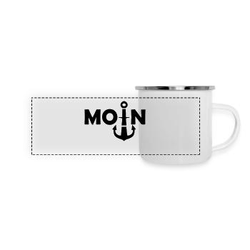 moin - Panorama Emaille-Tasse - Weiß - Vorne