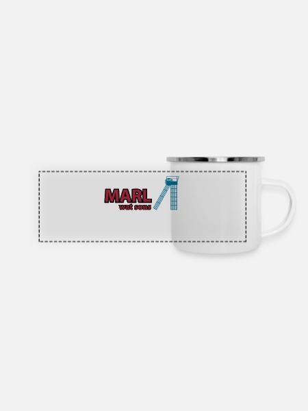 marl - Panorama Emaille-Tasse - Weiß