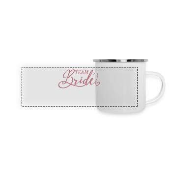 Team Braut, Bachelorette Junggesellinnenabschied - Panorama Emaille-Tasse - Weiß - Vorne