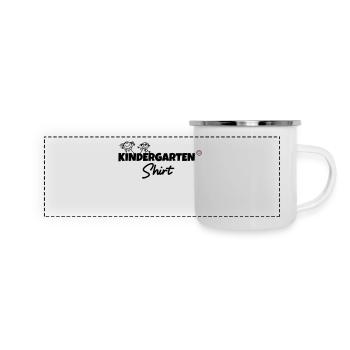 Kindergartenshirt - Panorama Emaille-Tasse - Weiß - Vorne