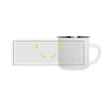devil face - Mug panoramique émaillé - blanc - Devant