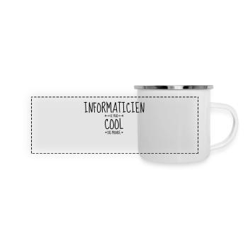 Computer / Informatiker / Aussenseiter / Ingenieur - Panorama Emaille-Tasse - Weiß - Vorne