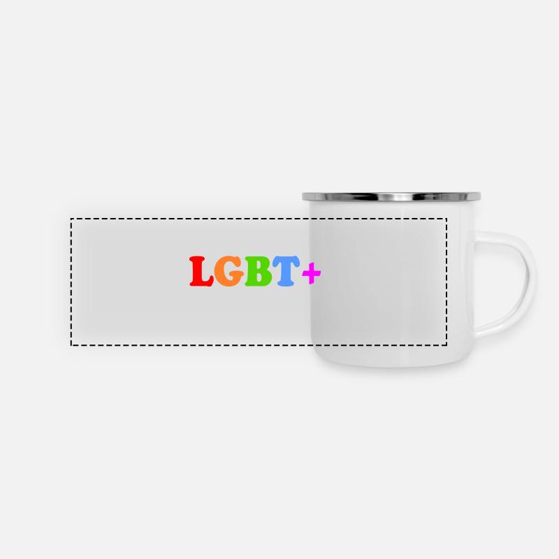 Lgbt - Panorama Emaille-Tasse - Weiß
