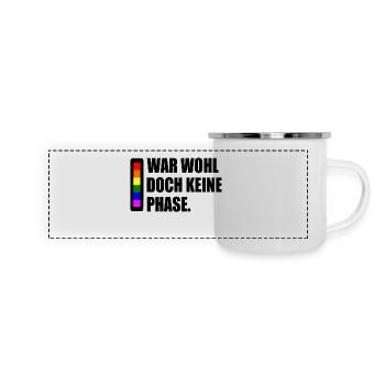 war wohl doch keine phase - Panorama Emaille-Tasse - Weiß - Vorne