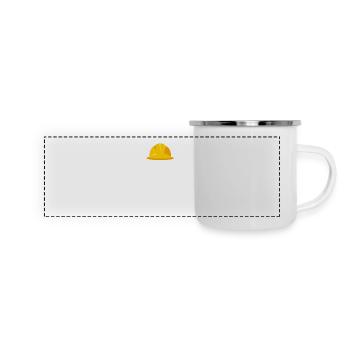 Bauleiter - Panorama Emaille-Tasse - Weiß - Vorne