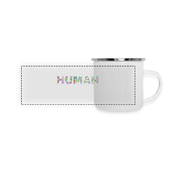 Human - Panorama Emaille-Tasse - Weiß - Vorne