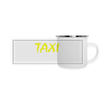 Taxi - Mug panoramique émaillé - blanc - Devant