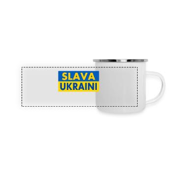 Slava ukraini - Panoramic Camper Mug - white - Front