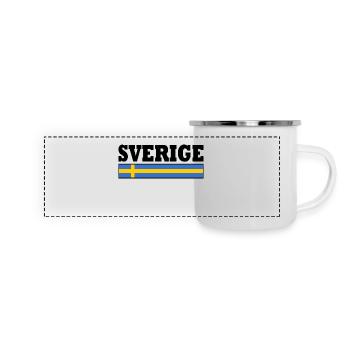 Suède - Mug panoramique émaillé - blanc - Devant